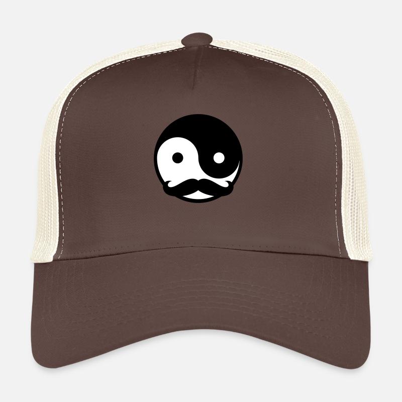 Mustache Yin Yang Trucker Cap