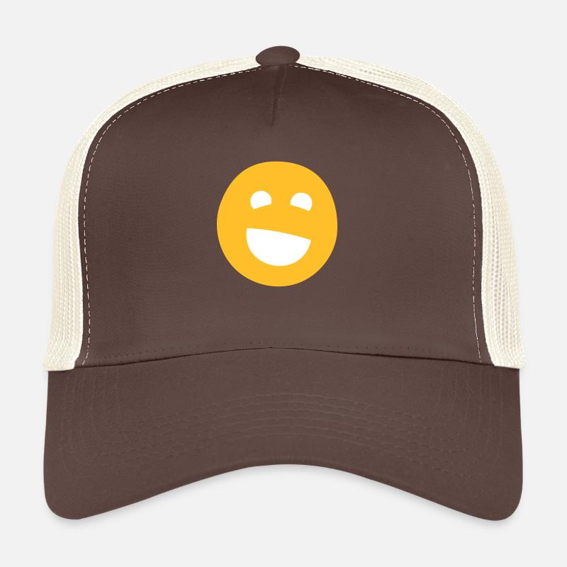 Laughing Face Two-Tone - Trucker Cap - brown/beige