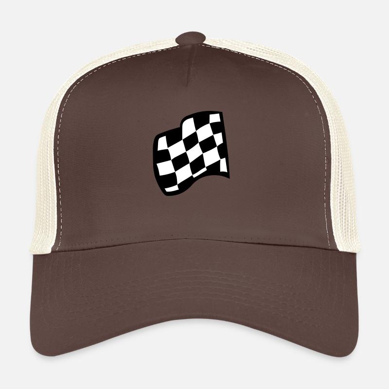 Drapeau à damiers Racing Casquette trucker 