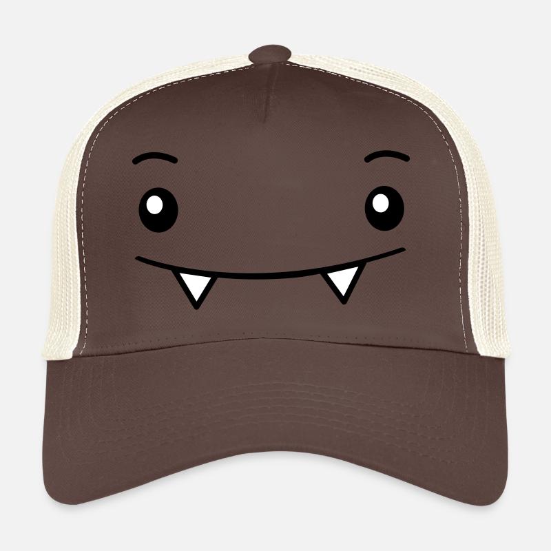 vampir - Trucker Cap - Braun/Beige