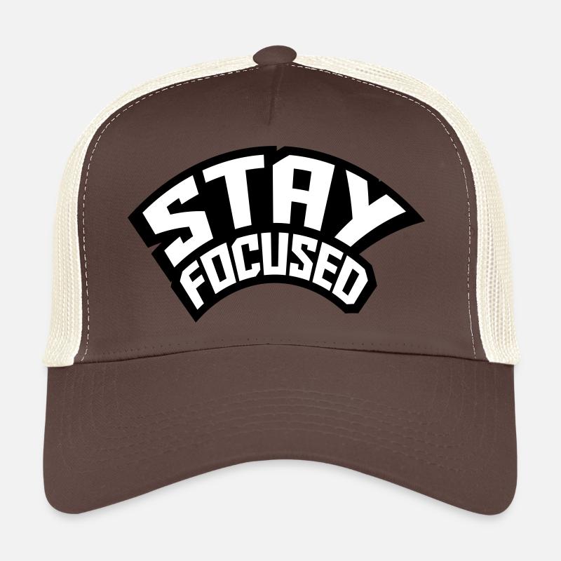 Restez concentré penché cool logo design logo Casquette trucker 
