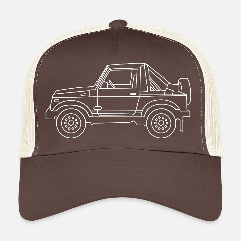 4X4 blanc Samurai Casquette trucker 