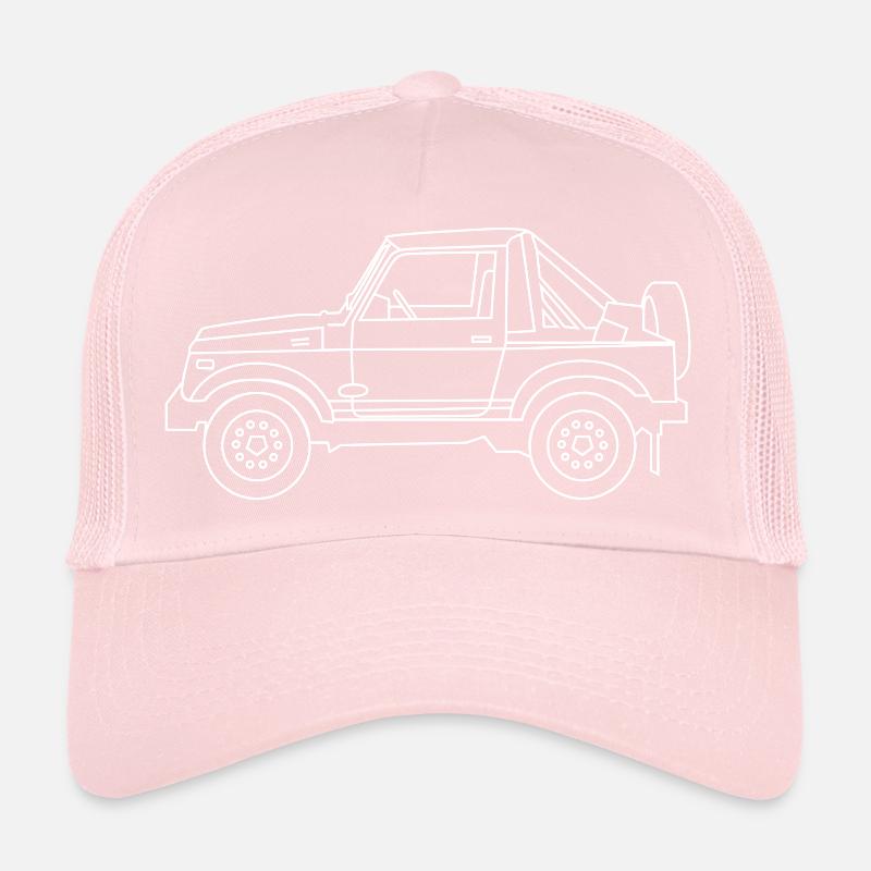 4X4 blanc Samurai Casquette trucker 