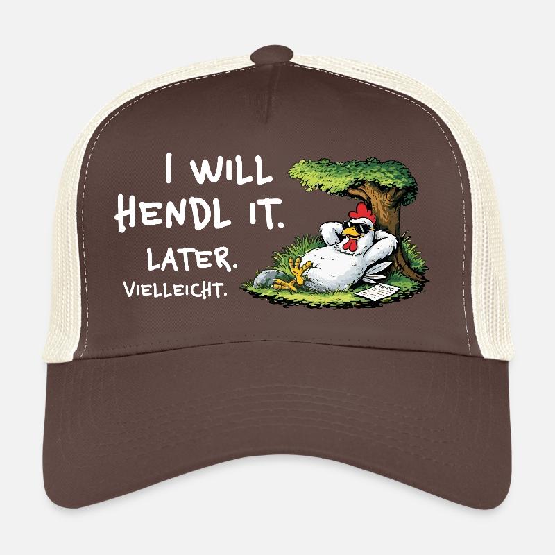 Dessin animé de procrastination du poulet Casquette trucker 