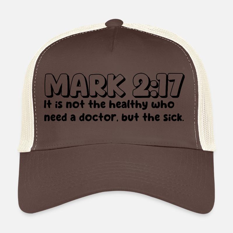 Markus 2:17 | Bibelzitat - Trucker Cap - Braun/Beige