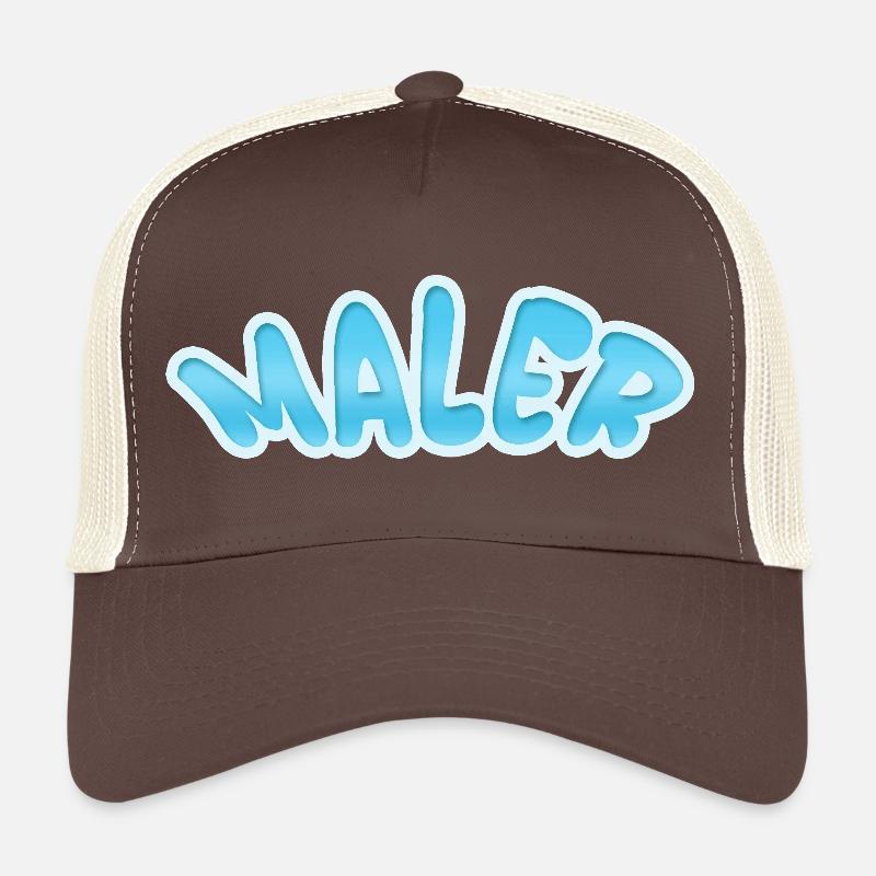 WALER Bubble-Style Blue Design Trucker Cap