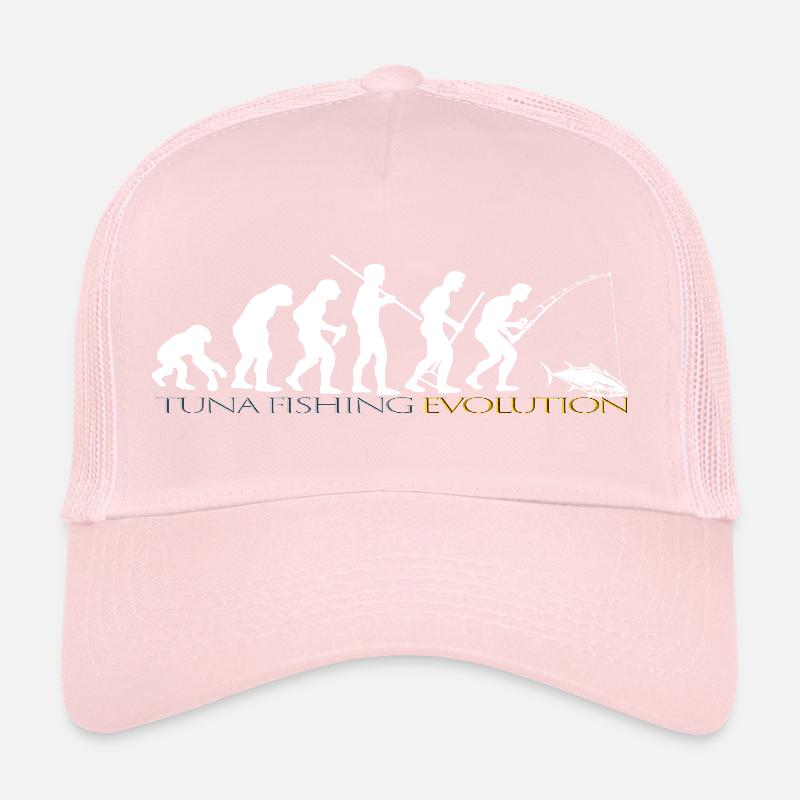 EVOLUTION DE LA PÊCHE (version blanche) Casquette trucker 