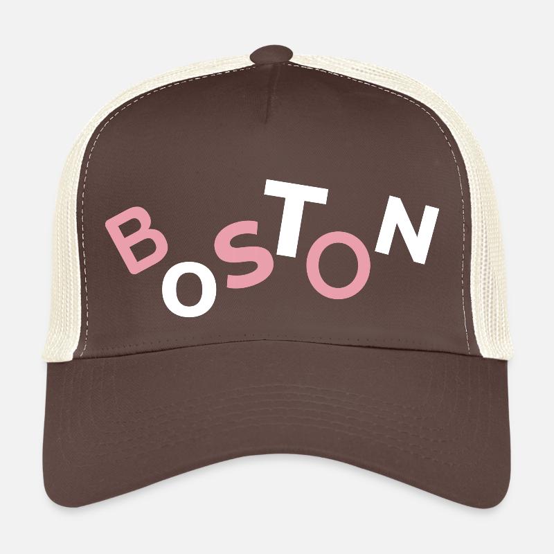 Souvenir Boston violet Casquette trucker 