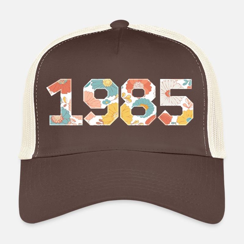 Blumen 1985 - 40-jähriges Jubiläum - Trucker Cap - Braun/Beige