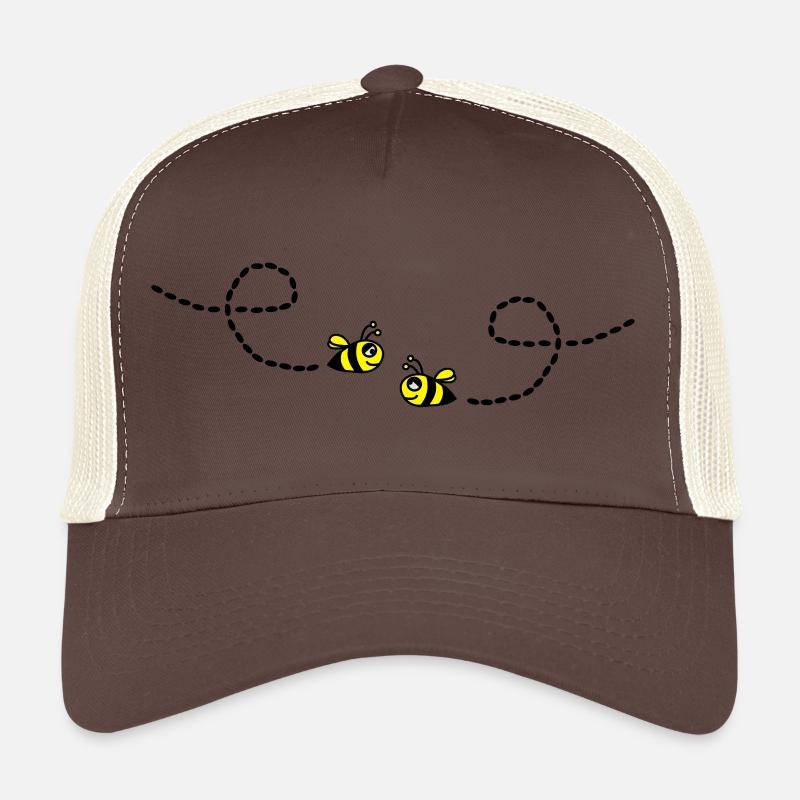 bienen - Trucker Cap - Braun/Beige