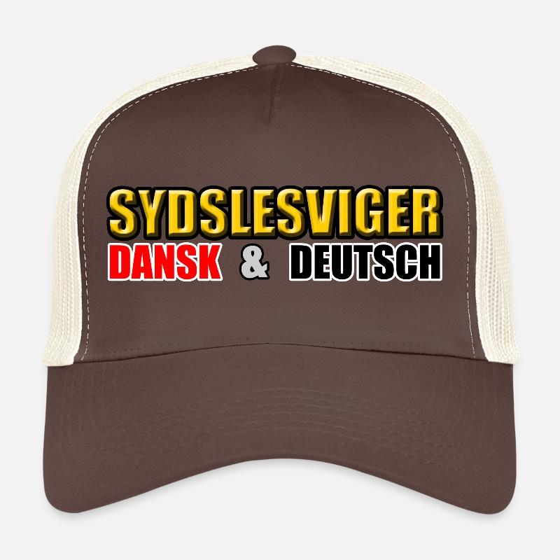 SYDSLESVIGER- both Danish and German - Trucker Cap - brown/beige