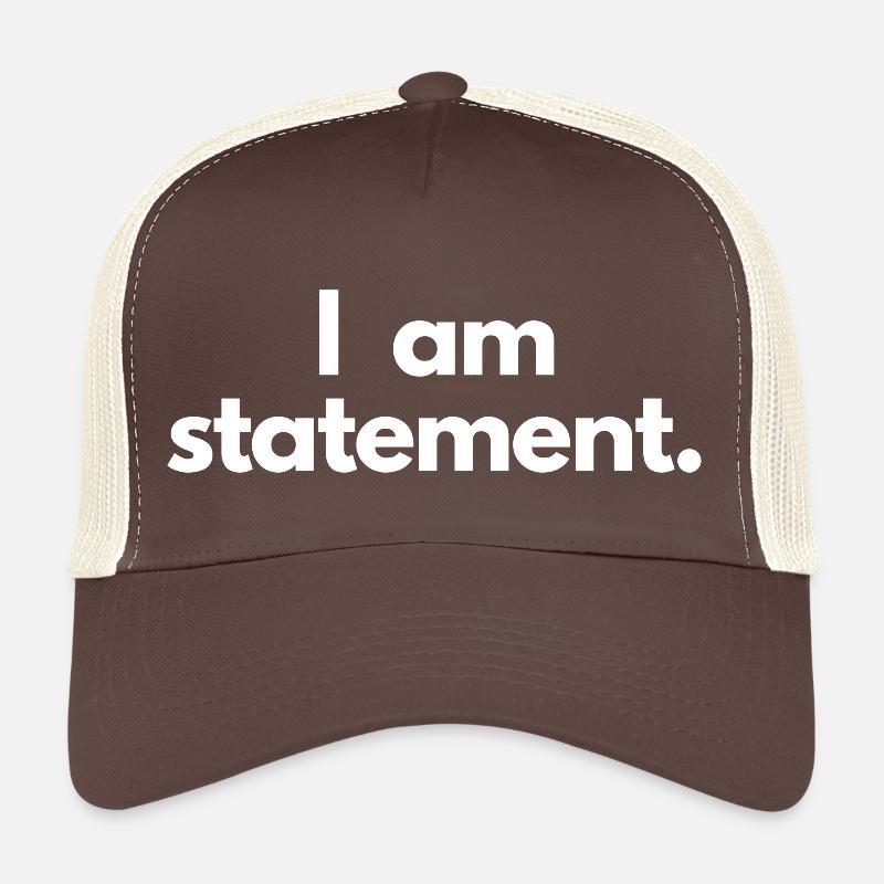 Déclaration txt blanc Casquette trucker 