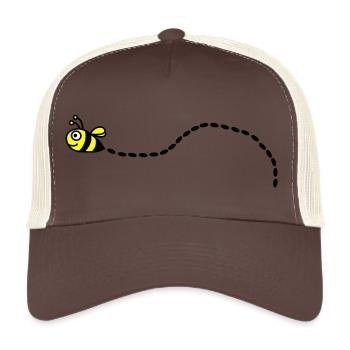 Biene - Trucker Cap - Braun/Beige - Vorne