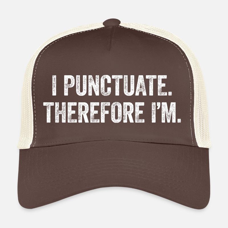 Grammar nerds love punctuation marks Trucker Cap