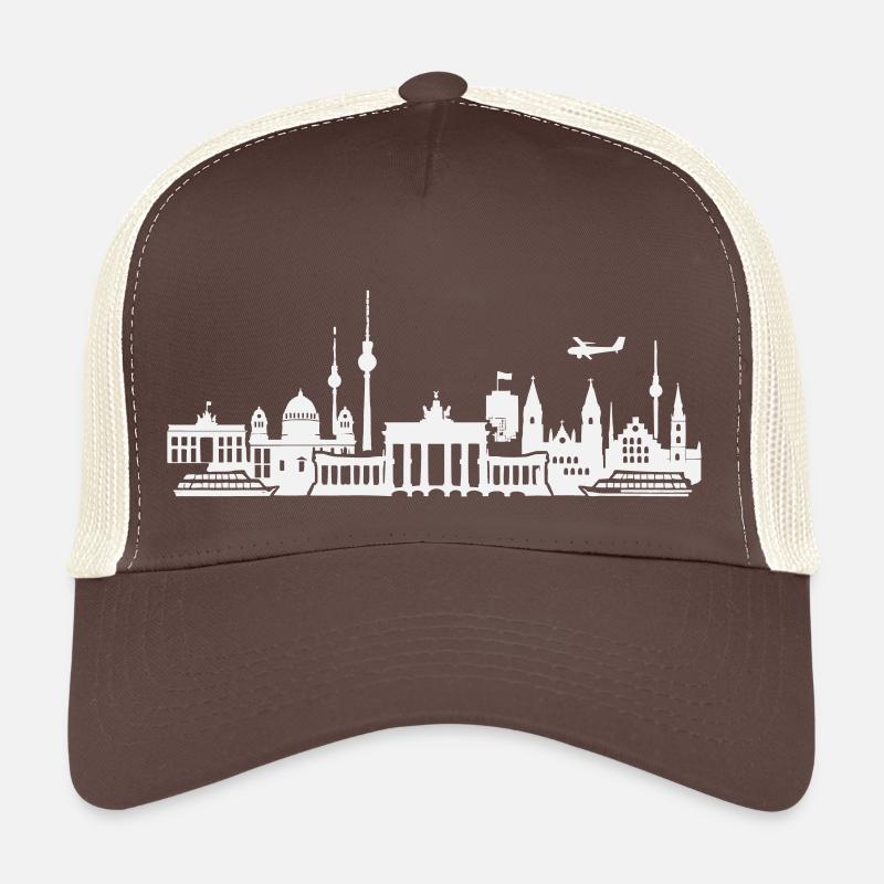 Berlin Skyline - Trucker Cap - Braun/Beige