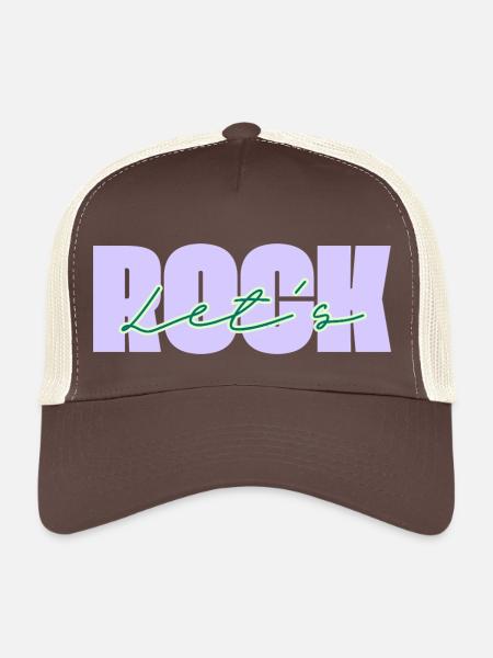Let's Rock - Trucker Cap - brown/beige - Front