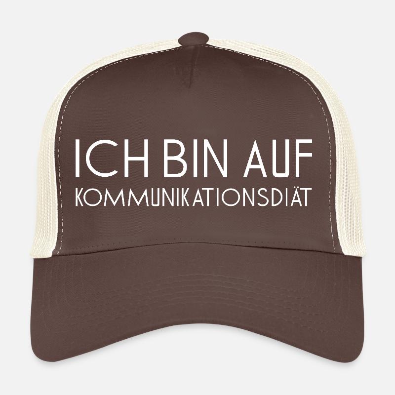 Kommunikationsdiät Spruch - Trucker Cap - Braun/Beige