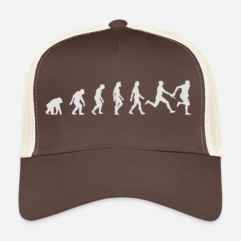 L'évolution de l'athlétisme - Casquette trucker  - marron/beige