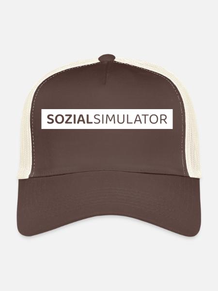 SOZIALSIMULATOR - Trucker Cap - Braun/Beige