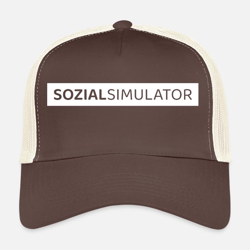 SOZIALSIMULATOR - Trucker Cap - Braun/Beige