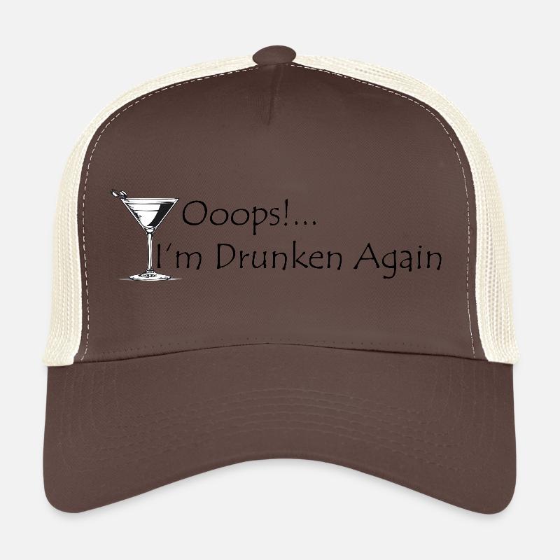 Martini Line Art Trucker Cap