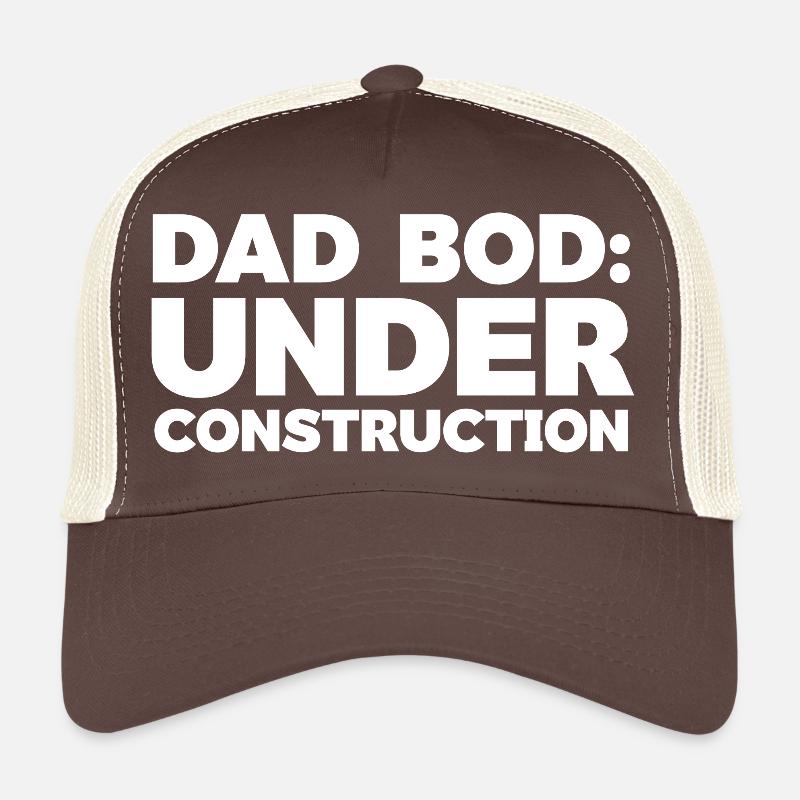 Papa Bod im Bau Witz Design - Trucker Cap - Braun/Beige