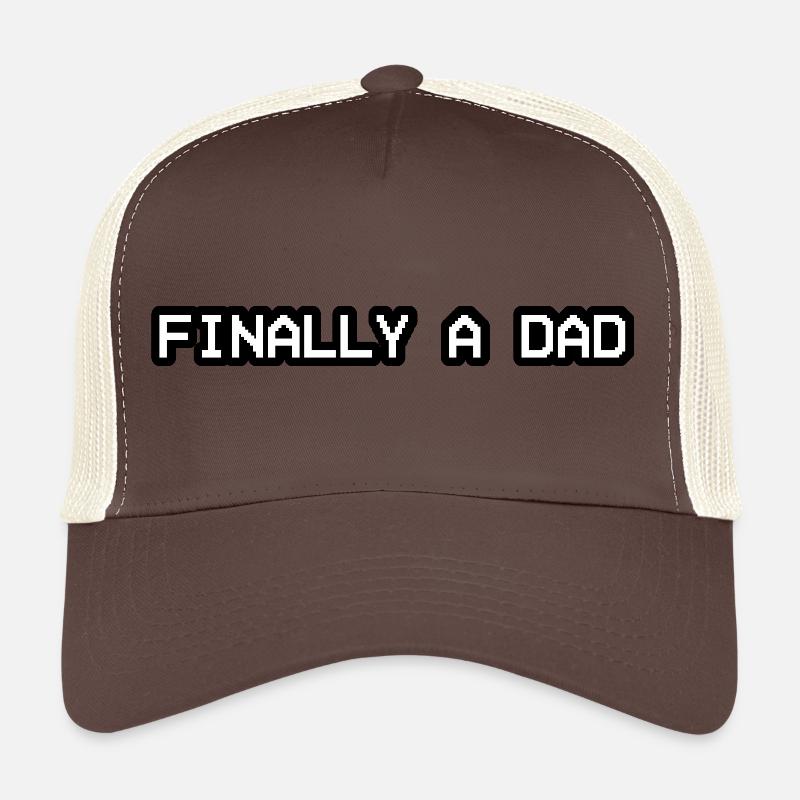 Endlich ein Papa-Design - Trucker Cap - Braun/Beige