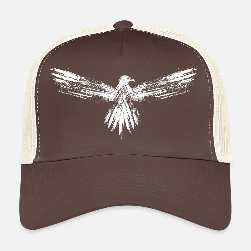 Eagle connaît la calligraphie - Casquette trucker - marron/beige