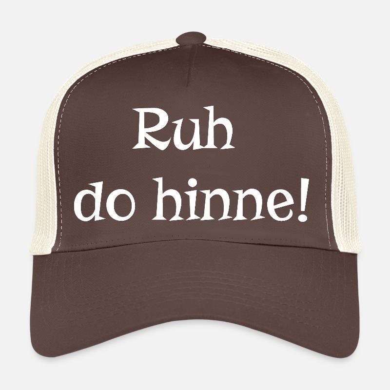 lustiges pfälzer statement, ruh do hinne - Trucker Cap - Braun/Beige