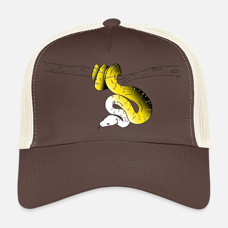 Gelbe Schlange Trucker Cap