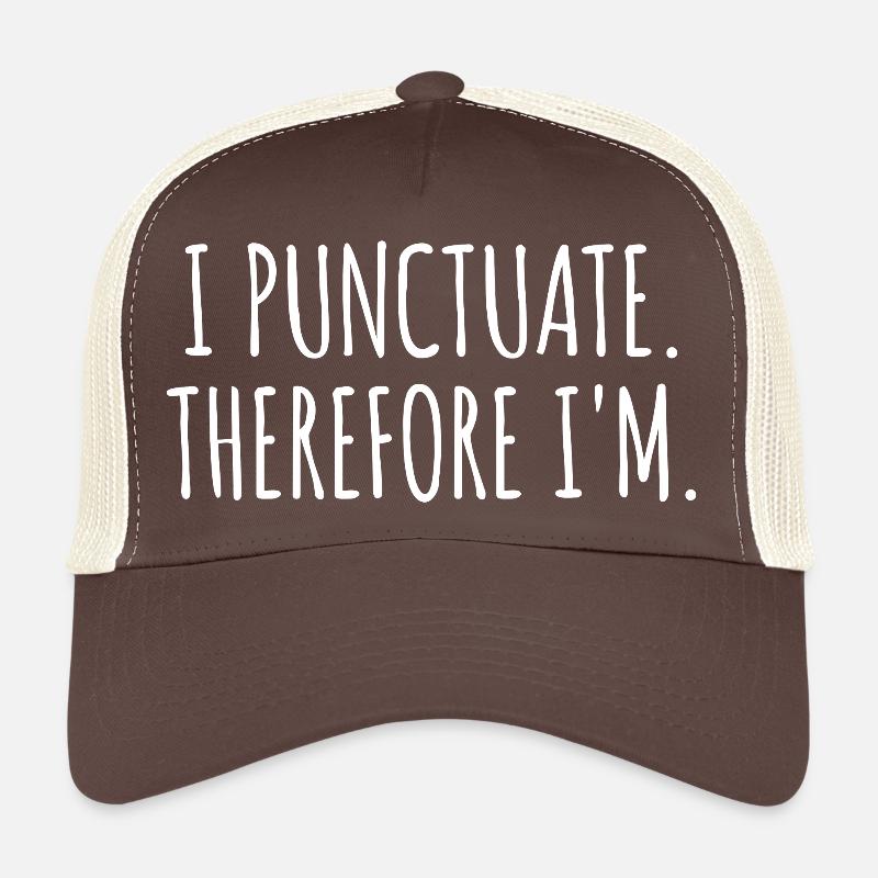 Grammar nerds love punctuation marks Trucker Cap