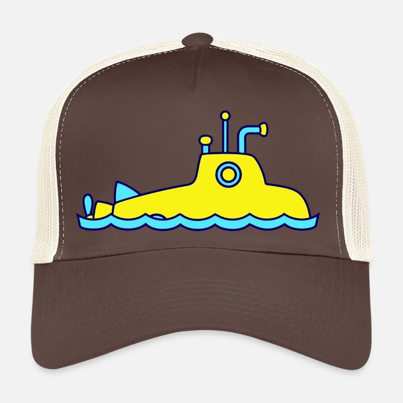 Surfaced Submarine Water Surface Dive Trucker Cap