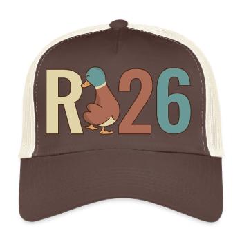 R Ente 2026 - R Ente 26 - Rente 2026 - Trucker Cap - Braun/Beige - Vorne