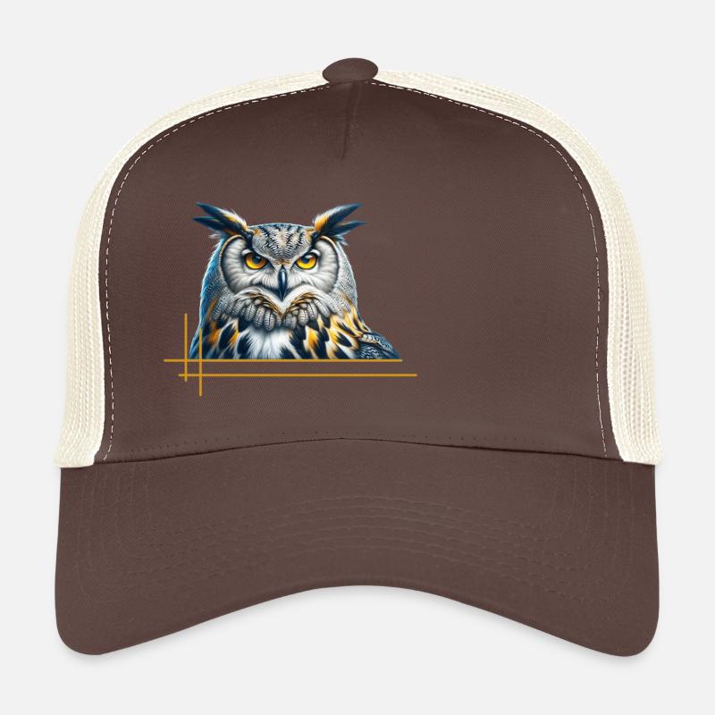 Impressionnant hibou grand-duc Casquette trucker 