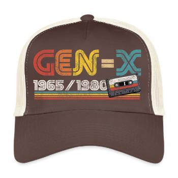 Gen-X Génération X 1965-1980 Style rétro vintage - Casquette trucker  - marron/beige - Devant