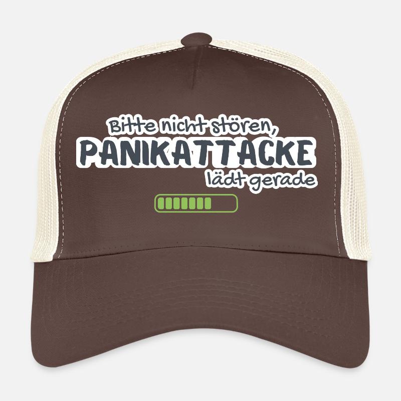 Bitte nicht stören, Panikattacke lädt gerade Angst - Trucker Cap - Braun/Beige