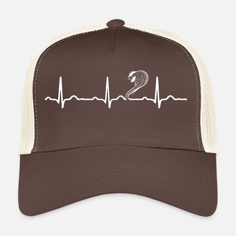 GESCHENK - EKG HERZLINIE COBRA SCHLANGE Whithe - Trucker Cap - Braun/Beige