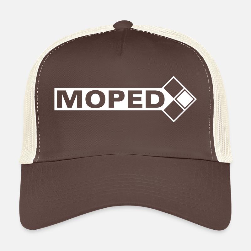 Moped Logo (1c) - Trucker Cap - Braun/Beige