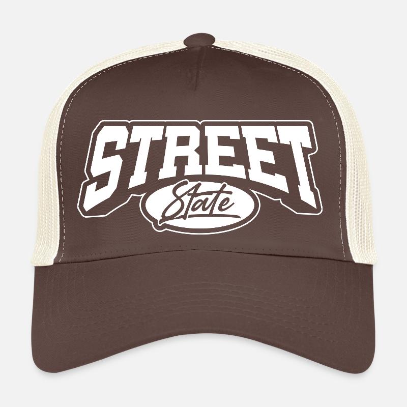 Straße Zustand W - Trucker Cap - Braun/Beige