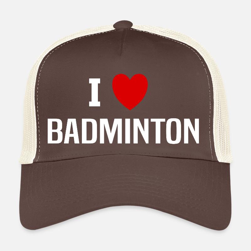 Ich liebe Badminton Trucker Cap