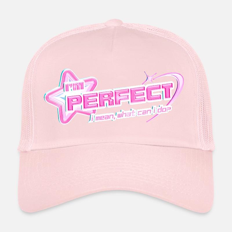 Je suis parfait – Y2K Pinkcore Diva Design Casquette trucker 