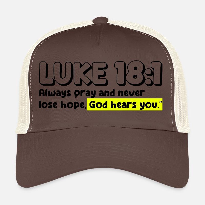 Lukas 18:1 | Bibelzitat Trucker Cap