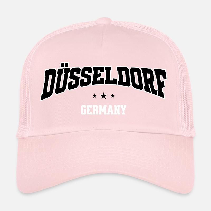 Düsseldorf, Germany Varsity font Trucker Cap