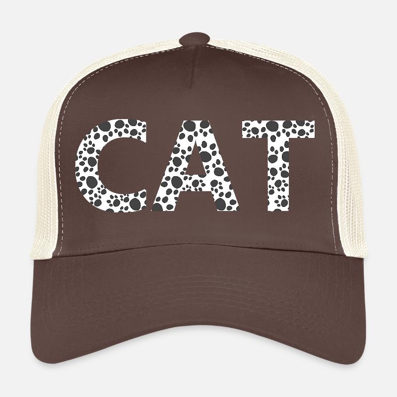 closing, Cat V2, Tier tatzen muster - Trucker Cap - Braun/Beige