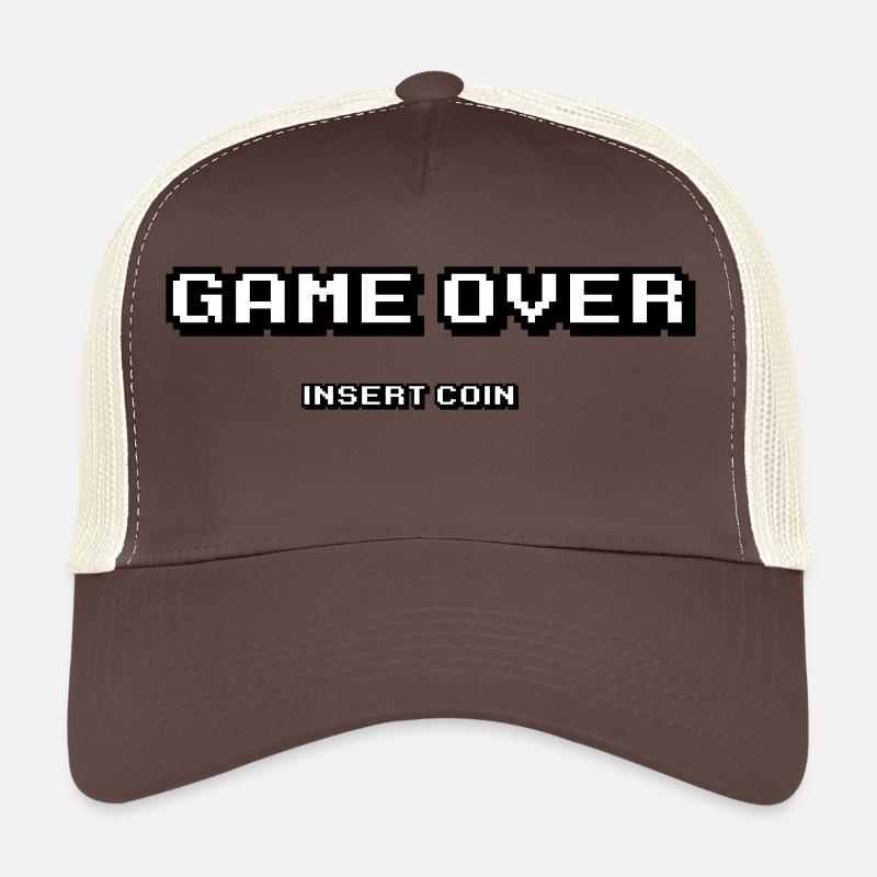 Game Over pièce d'insertion - Casquette trucker  - marron/beige