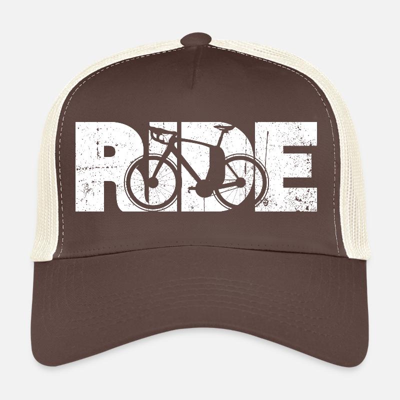 Art minimal de la silhouette de vélo Casquette trucker 