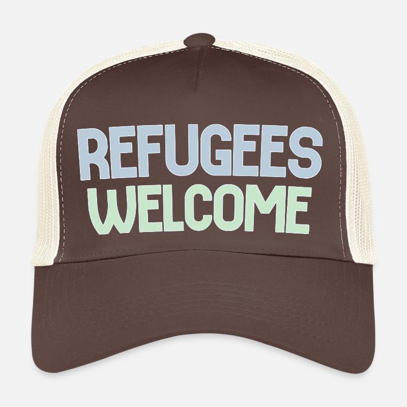 Flüchtlinge willkommen retro Trucker Cap