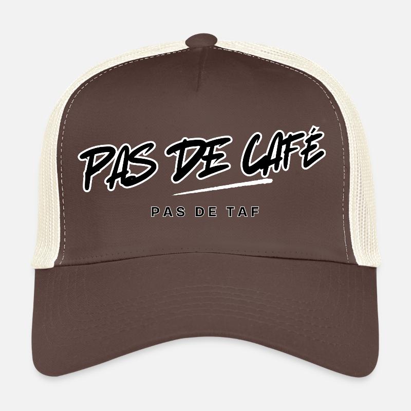 Kein Kaffee Typografisches Design - Trucker Cap - Braun/Beige