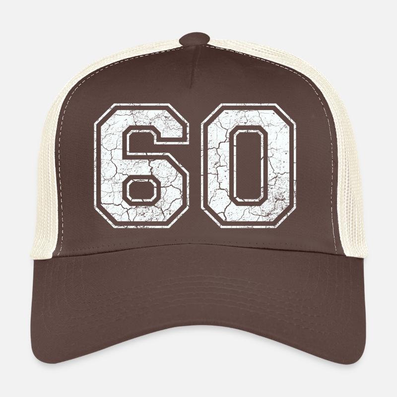 60 dans blanc in Used Look Casquette trucker 