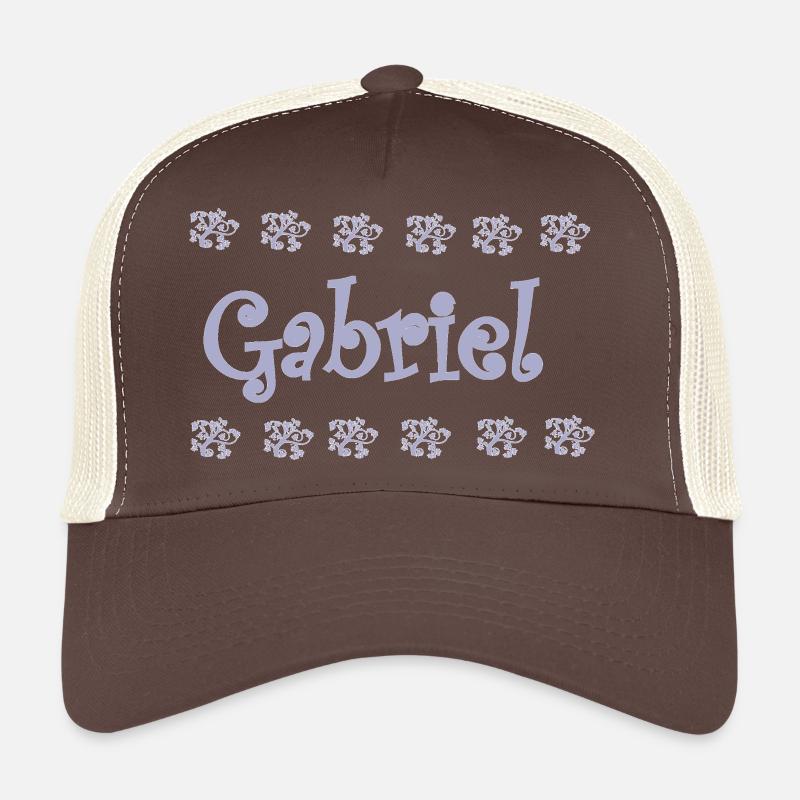 Gabriel Florale Pastel Nom Déco Casquette trucker 